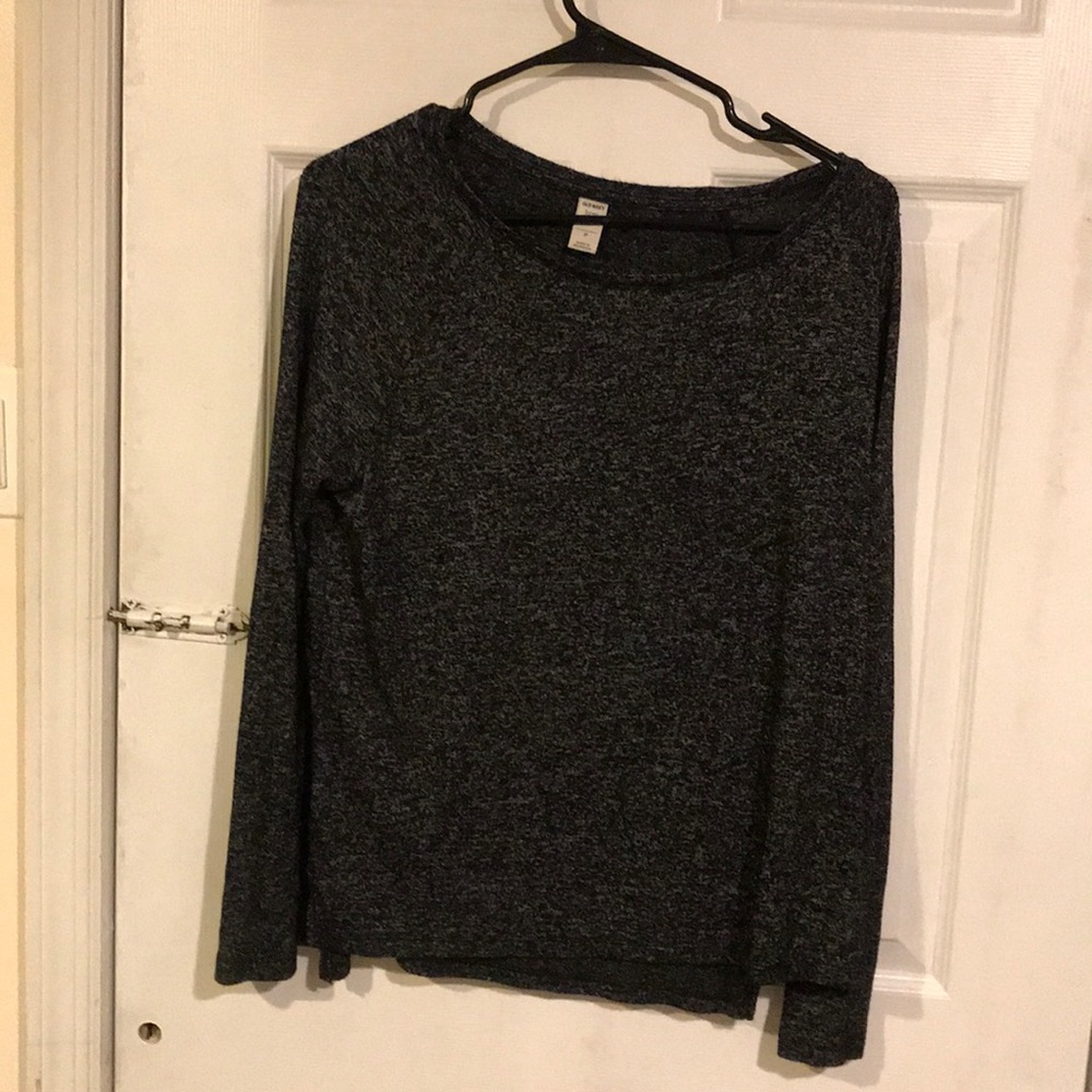 Black Heathered Long Sleeve Shirt